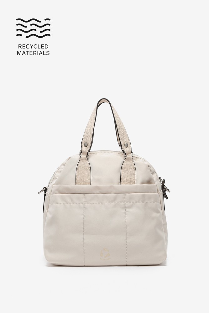 Abbacino Bolso Bowling De Mujer En Materiales Reciclados Beige