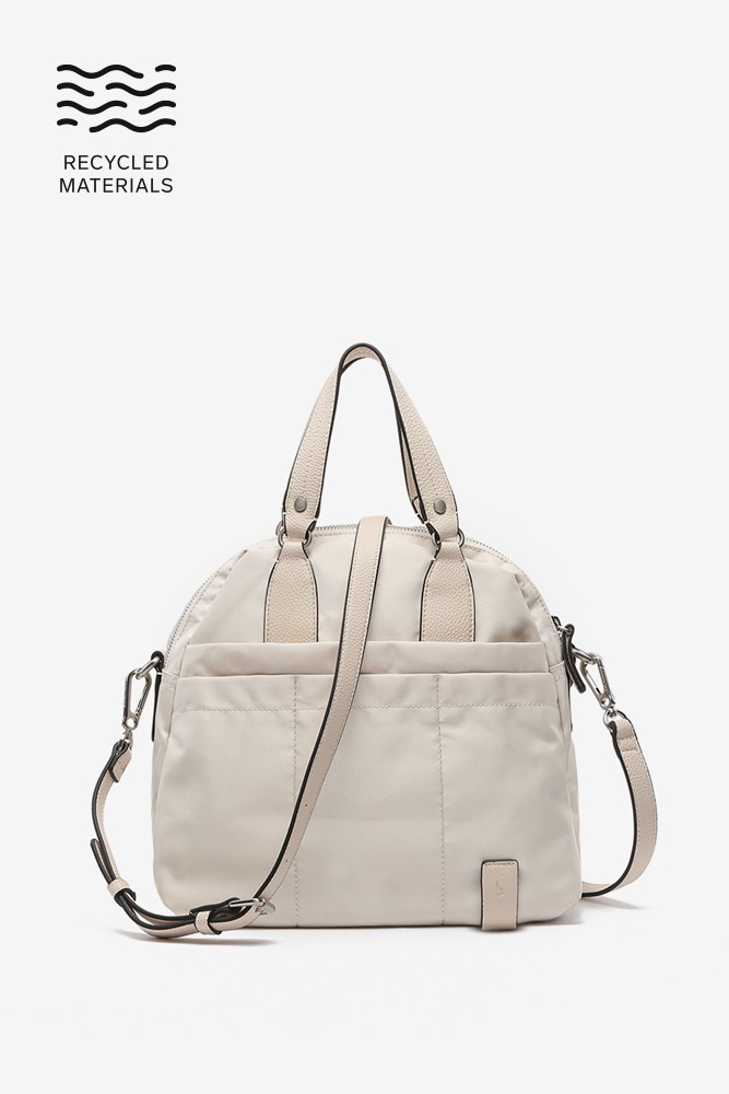 Abbacino Bolso Bowling De Mujer En Materiales Reciclados Beige