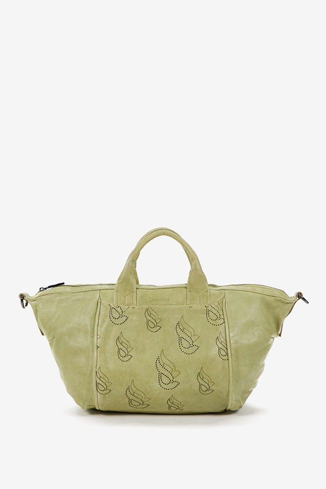 Abbacino Bolso Bowling De Mujer En Piel Troquelada Verde