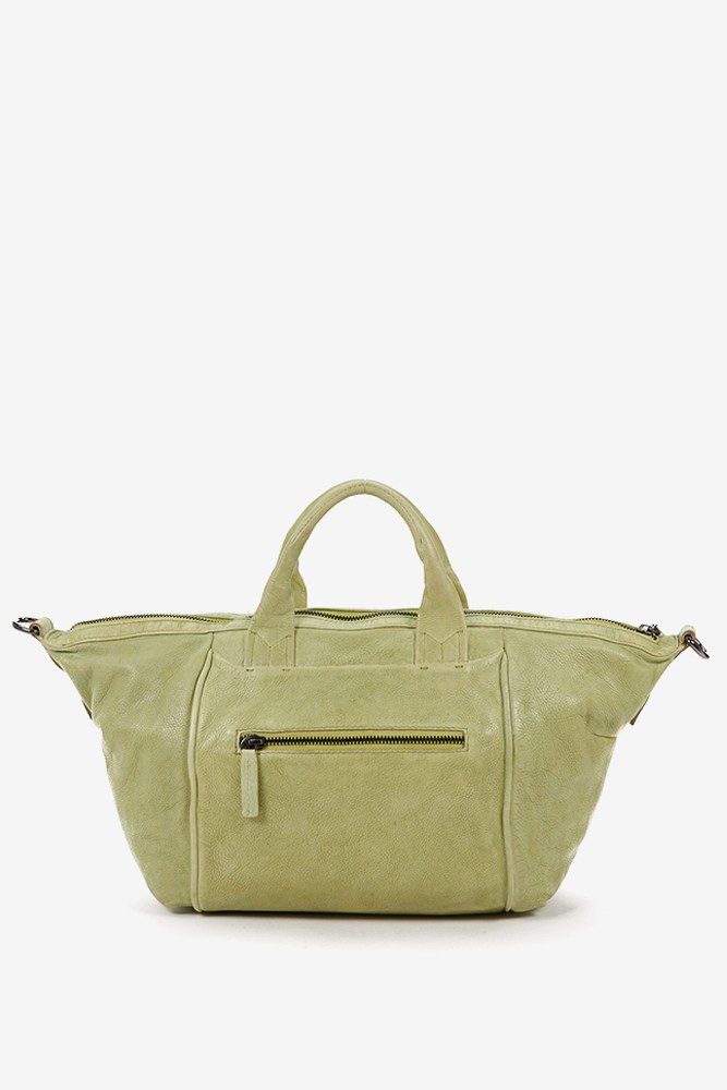 Abbacino Bolso Bowling De Mujer En Piel Troquelada Verde