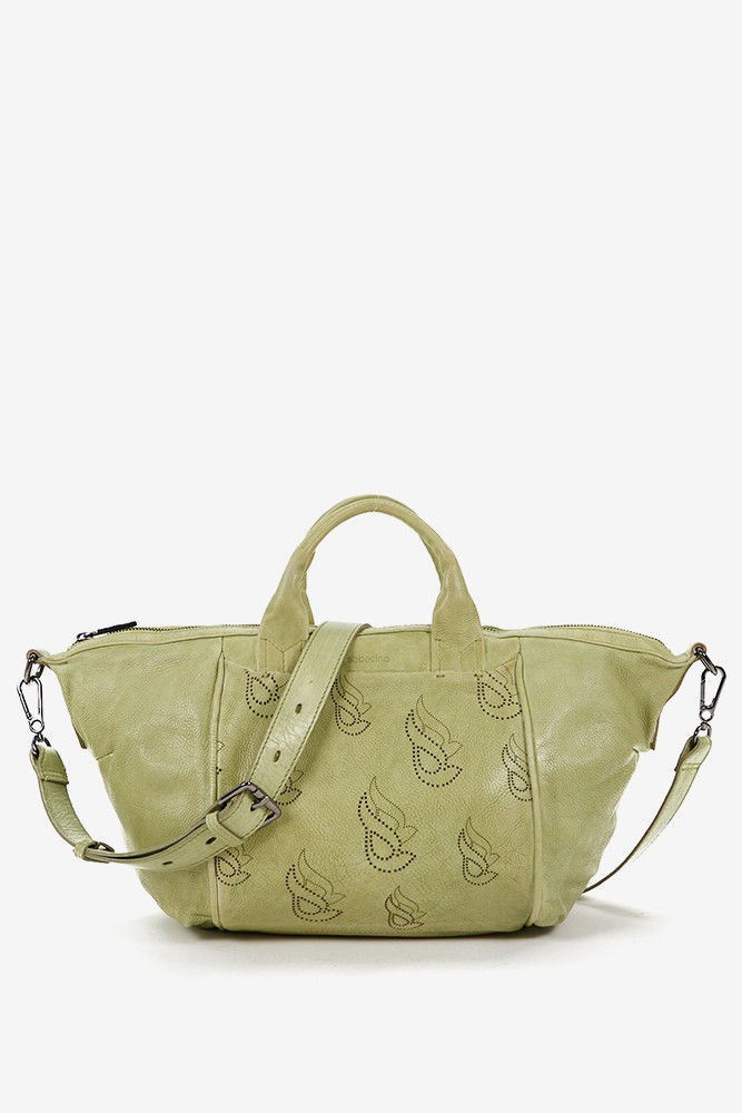 Abbacino Bolso Bowling De Mujer En Piel Troquelada Verde