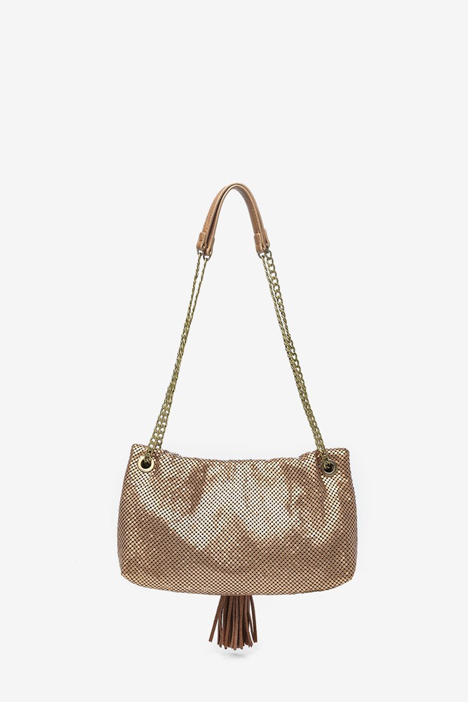 Abbacino Bolso De Fiesta De Malla Metálica En Bronce