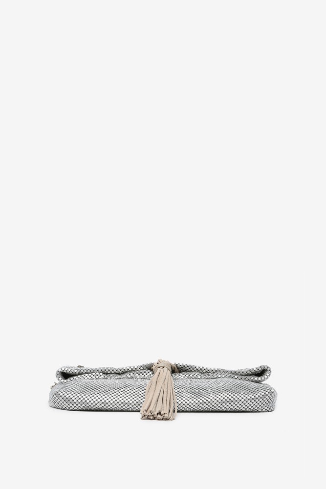 Abbacino Bolso De Fiesta De Malla Metálica En Plata