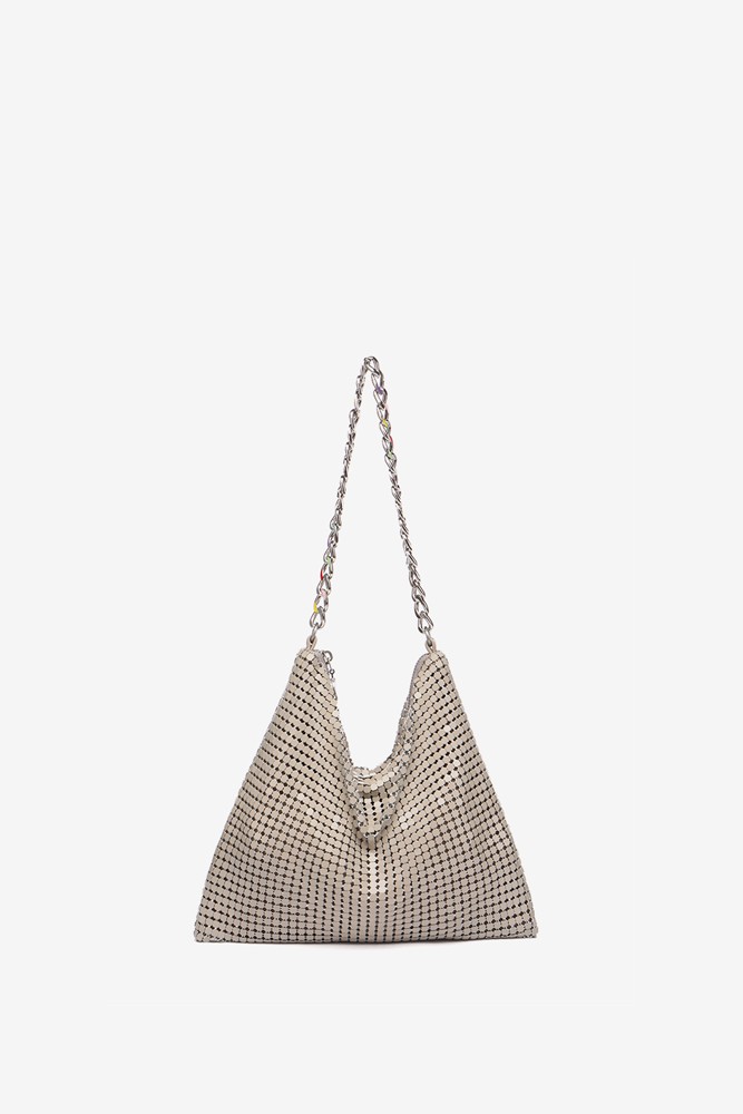 Abbacino Bolso De Hombro De Malla Metálica En Beige