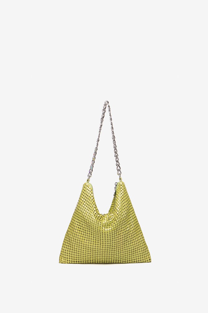 Abbacino Bolso De Hombro De Malla Metálica En Verde