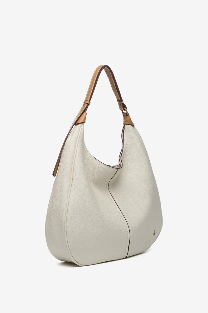 Abbacino Bolso de hombro en materiales reciclados beige