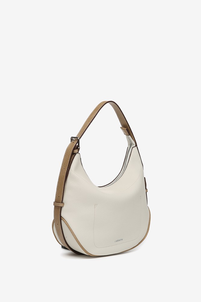 Abbacino Bolso de hombro en materiales reciclados beige