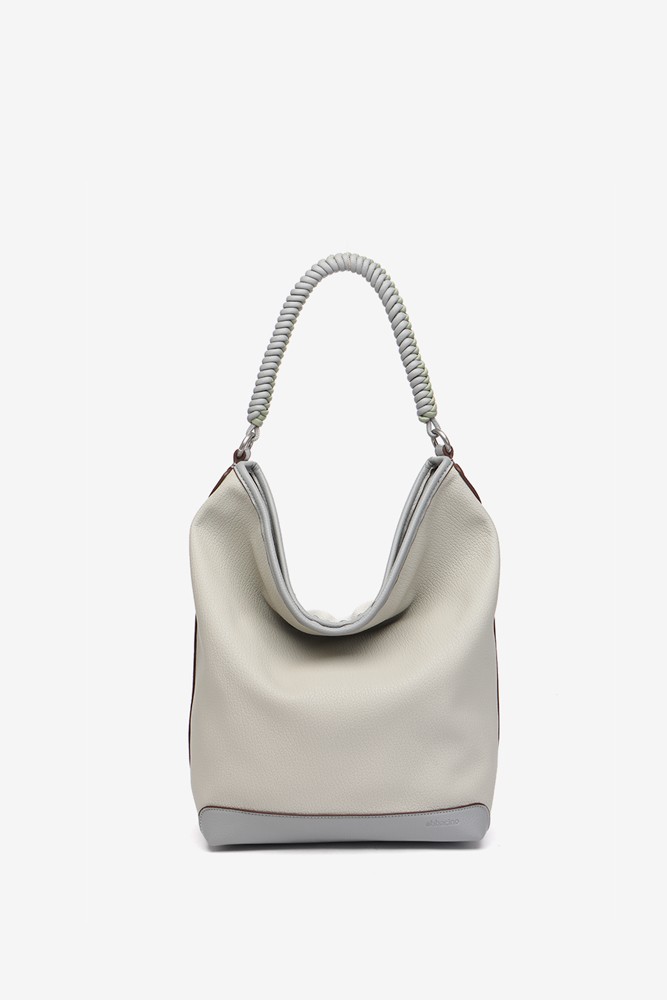Abbacino Bolso De Hombro En Materiales Reciclados En Gris