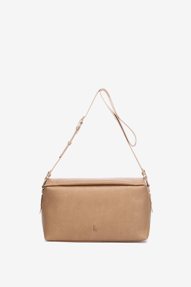 Abbacino Bolso De Hombro En Materiales Reciclados En Taupe