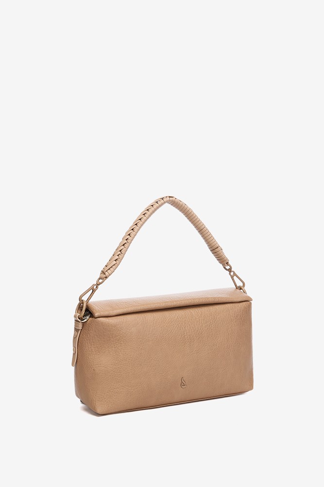 Abbacino Bolso de hombro en materiales reciclados en taupe