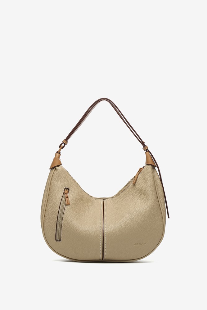 Abbacino Bolso De Hombro Pequeño En Materiales Reciclados Camel