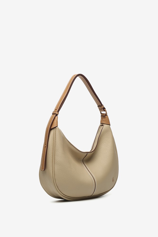 Abbacino Bolso de hombro pequeño en materiales reciclados camel