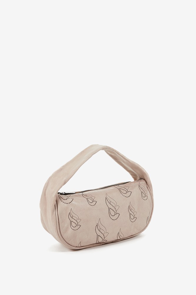 Abbacino Bolso De Mano De Mujer En Piel Troquelada Beige