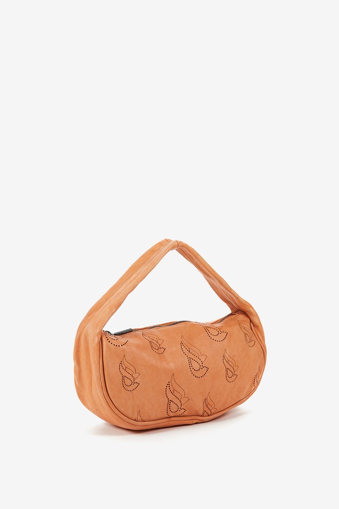 Abbacino Bolso de mano de mujer en piel troquelada naranja