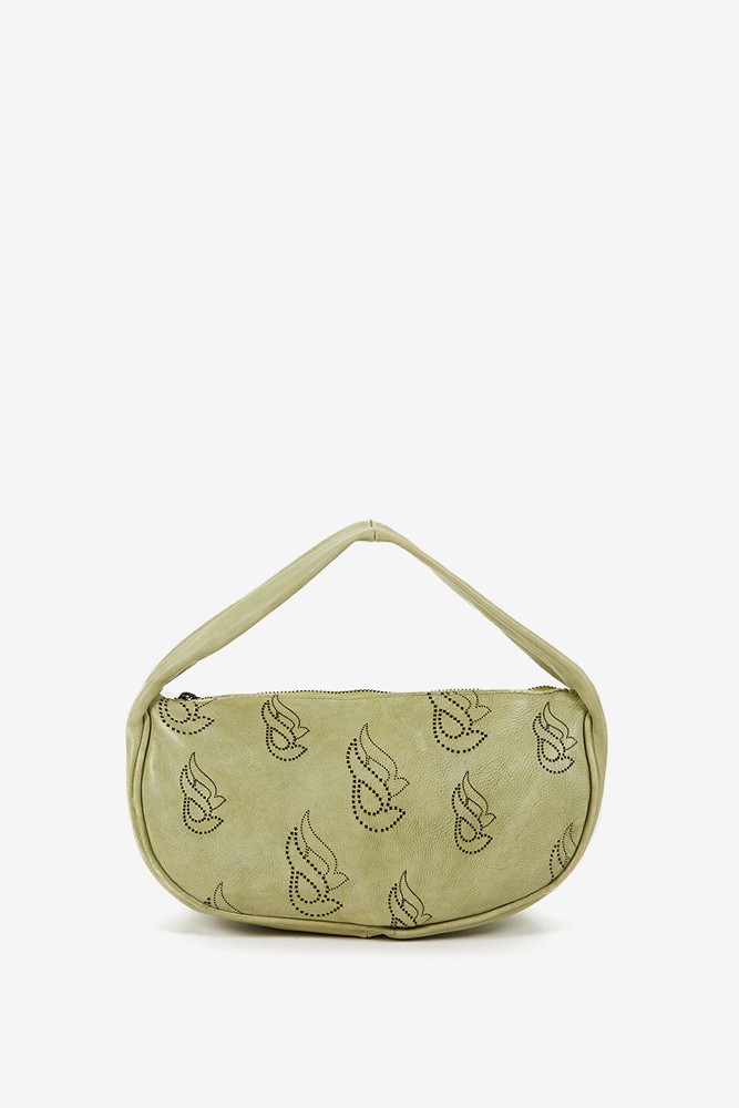 Abbacino Bolso De Mano De Mujer En Piel Troquelada Verde