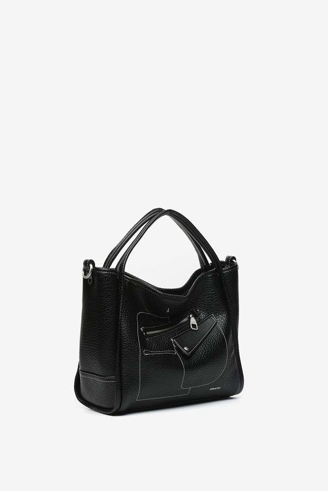 Abbacino Bolso de mano en materiales reciclados negra