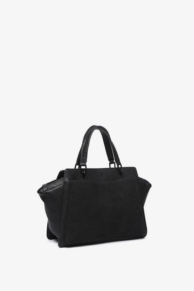 Abbacino Bolso de mano en materiales reciclados negro