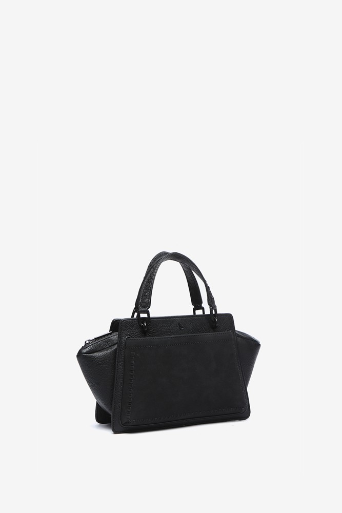 Abbacino Bolso de mano pequeño en materiales reciclados negro