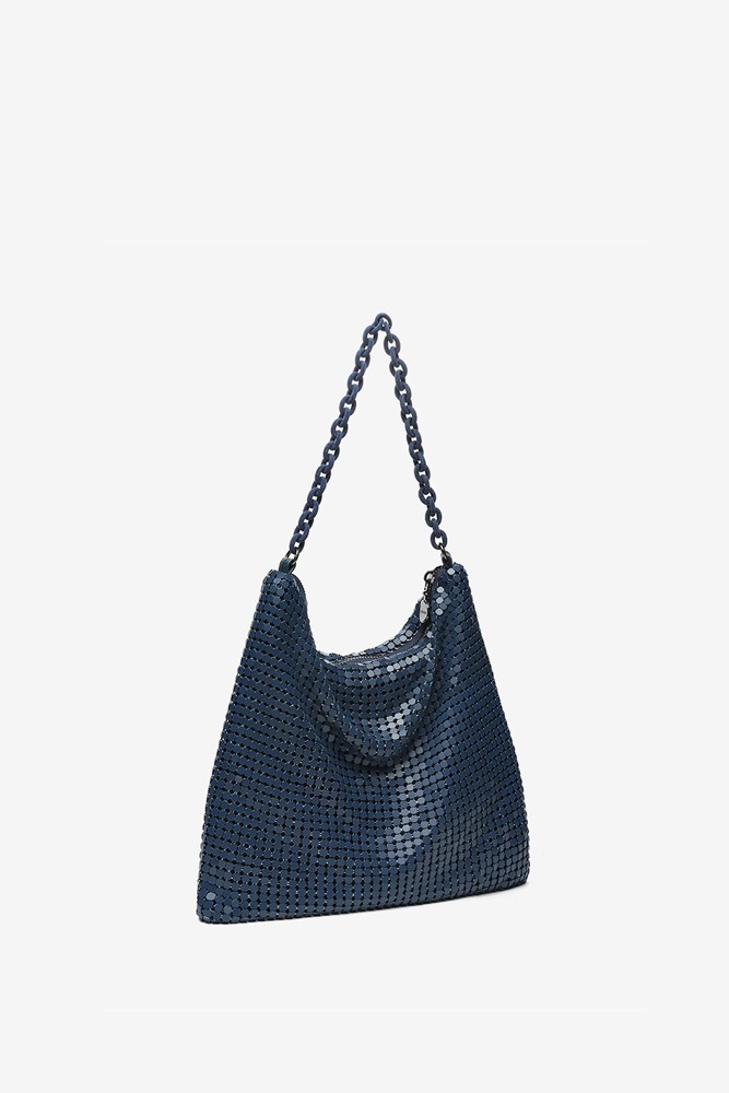 Abbacino Bolso Hobo De Fiesta En Malla Metálica En Azul