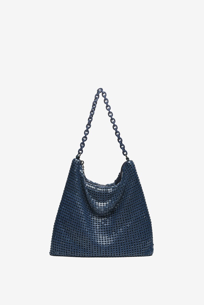 Abbacino Bolso Hobo De Fiesta En Malla Metálica En Azul
