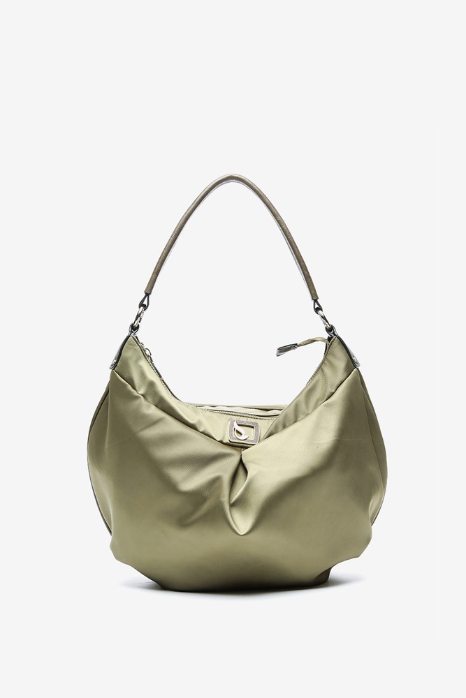 Abbacino Bolso Hobo De Mujer Efecto Satinado En Verde