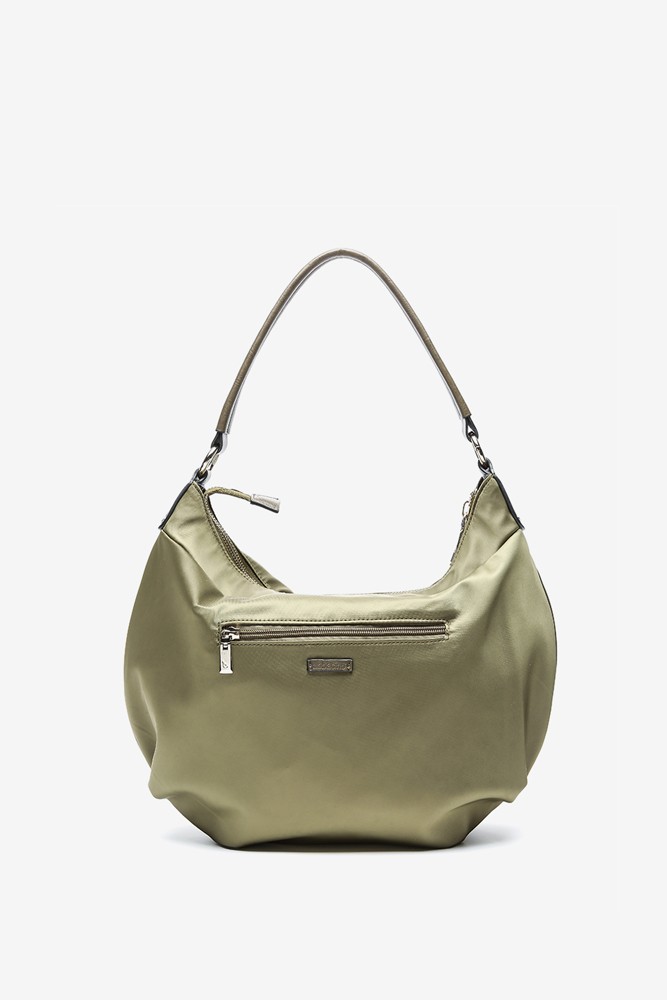 Abbacino Bolso Hobo De Mujer Efecto Satinado En Verde