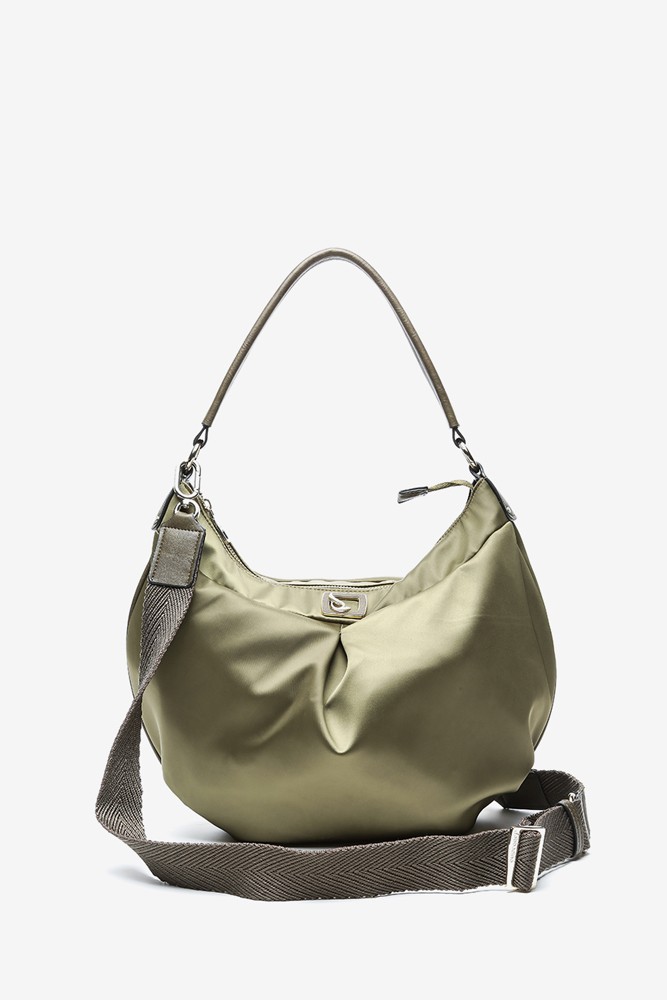 Abbacino Bolso Hobo De Mujer Efecto Satinado En Verde