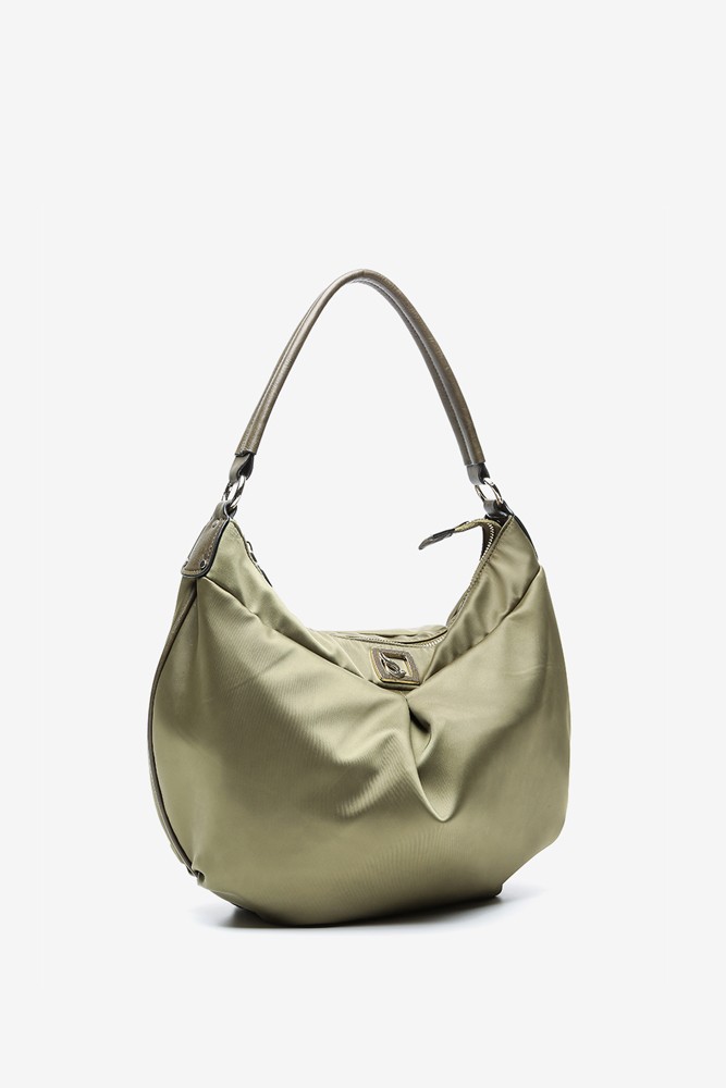 Abbacino Bolso Hobo De Mujer Efecto Satinado En Verde