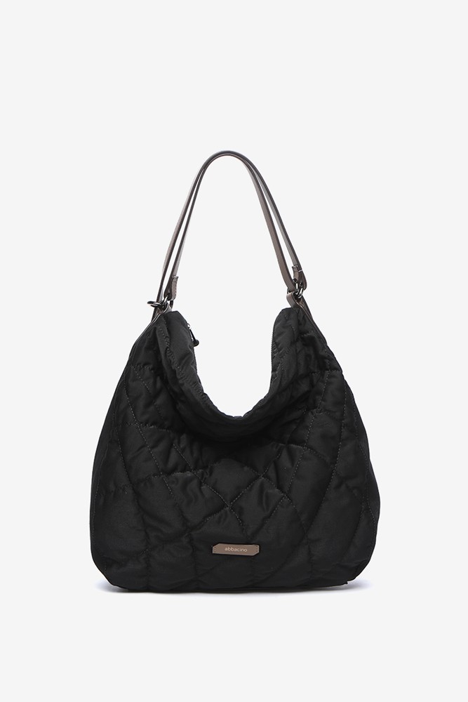 Abbacino Bolso-mochila Acolchado En Materiales Reciclados Negro