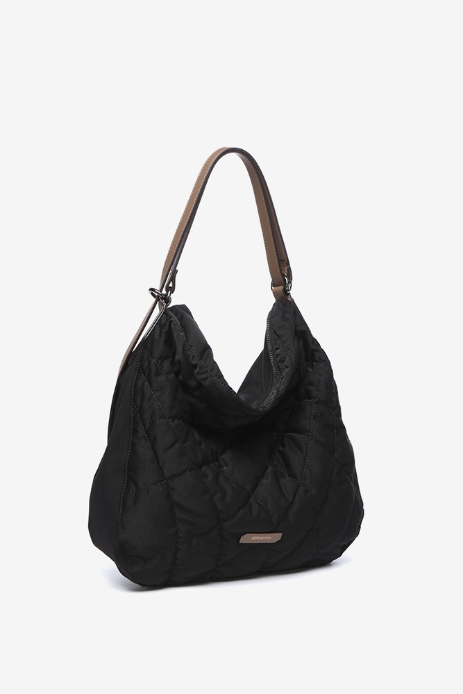 Abbacino Bolso-mochila acolchado en materiales reciclados negro