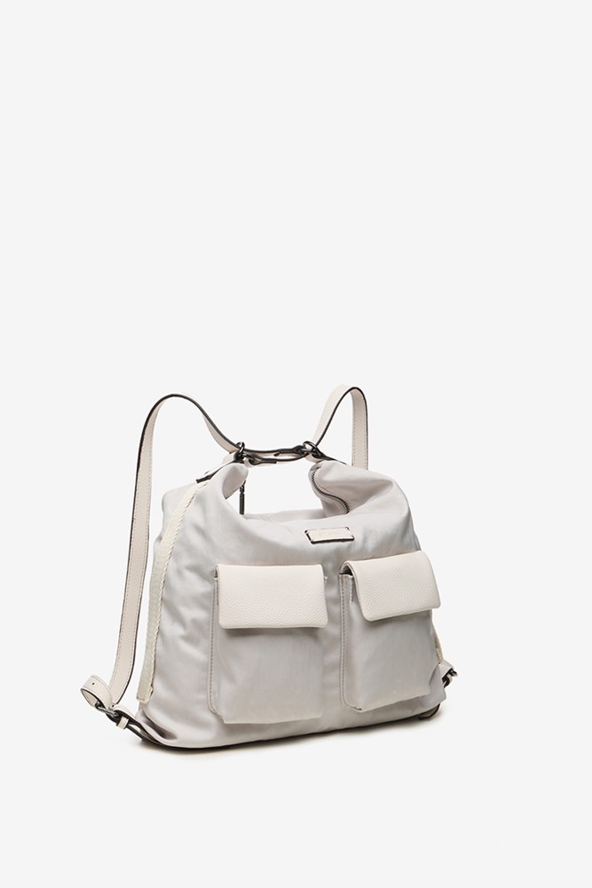 Abbacino Bolso-mochila De Mujer Con Estampado En Beige