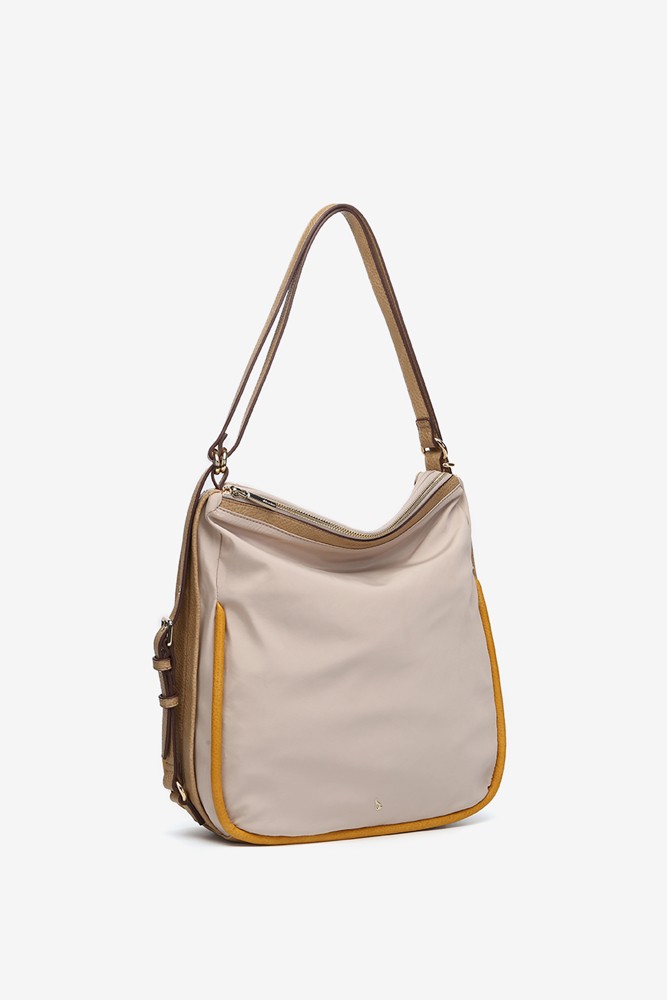 Abbacino Bolso - mochila en materiales reciclados beige