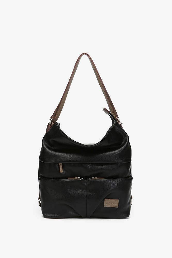 Abbacino Bolso - Mochila En Materiales Reciclados Negra