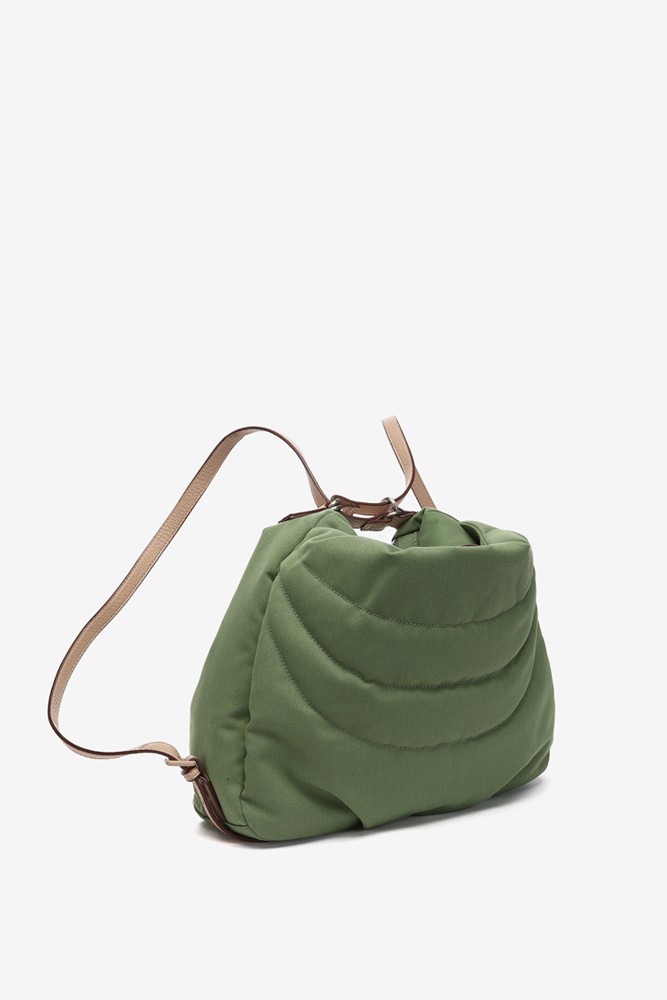 Abbacino Bolso - Mochila En Materiales Reciclados Y Acolchados Verde