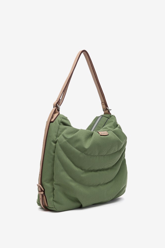 Abbacino Bolso - mochila en materiales reciclados y acolchados verde