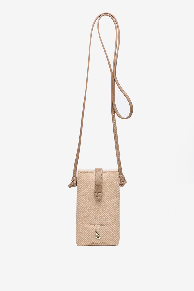 Abbacino Bolso Para El Móvil De Mujer Con Borreguillo En Beige