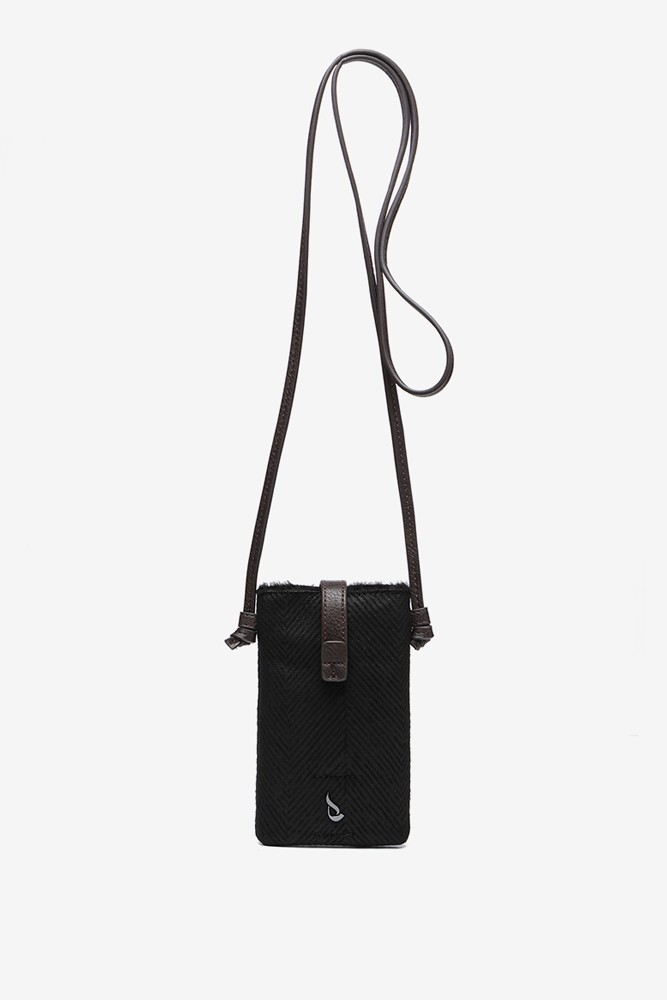 Abbacino Bolso Para El Móvil De Mujer Con Borreguillo En Negro