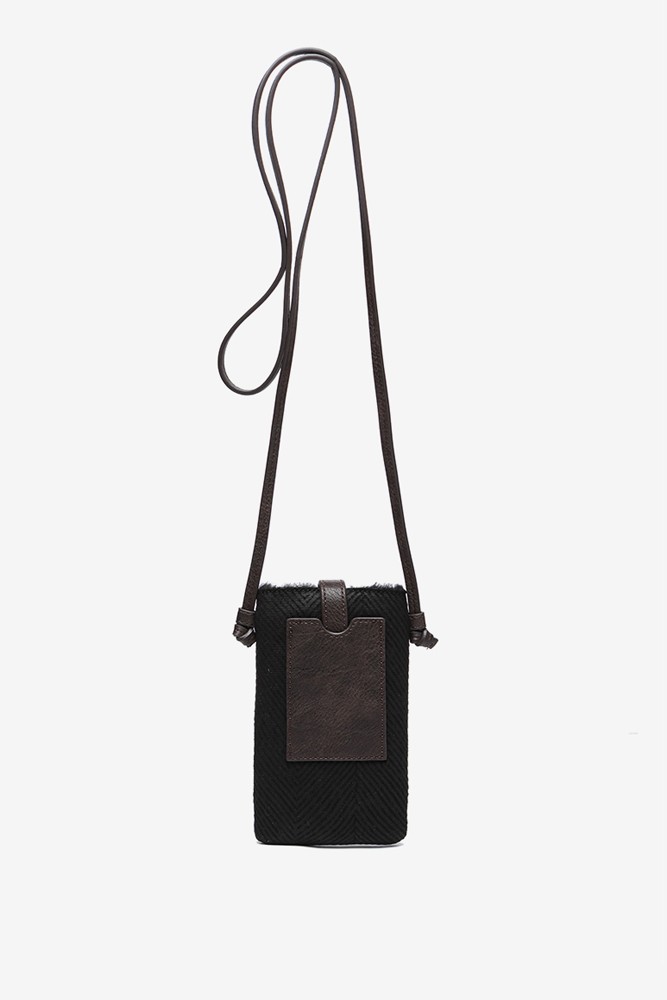 Abbacino Bolso Para El Móvil De Mujer Con Borreguillo En Negro
