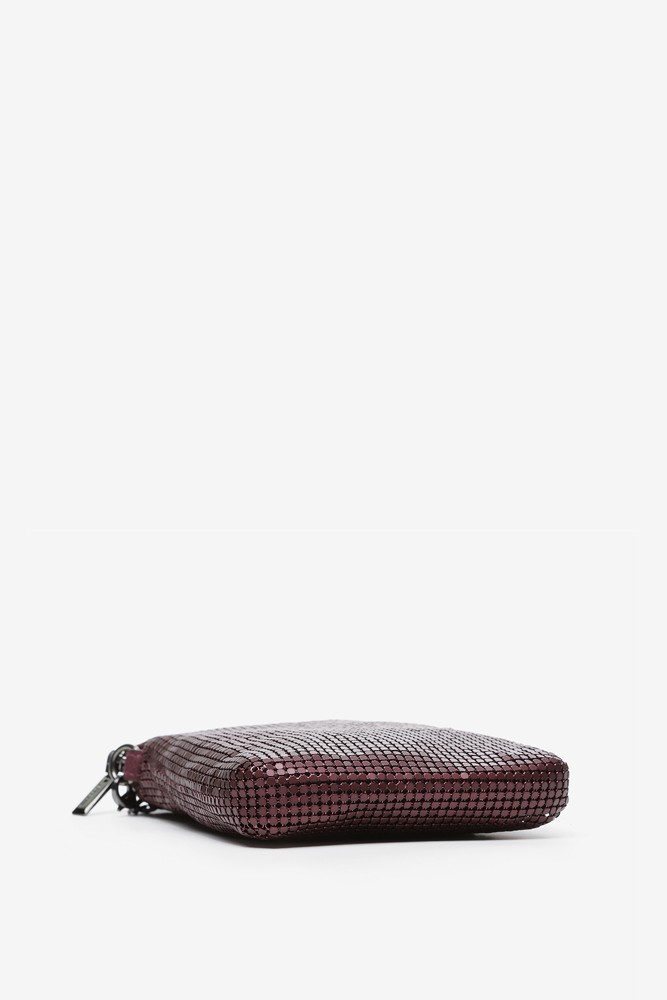 Abbacino Bolso Para El Móvil De Mujer De Malla Metálica En Burdeos