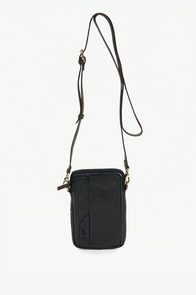 Abbacino Bolso Para El Móvil De Mujer De Piel Negro