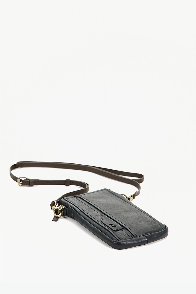 Abbacino Bolso Para El Móvil De Mujer De Piel Negro