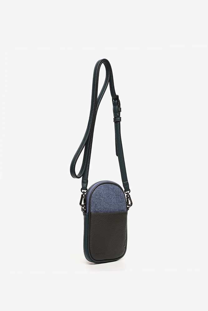 Abbacino Bolso Para El Móvil De Mujer En Fieltro Azul