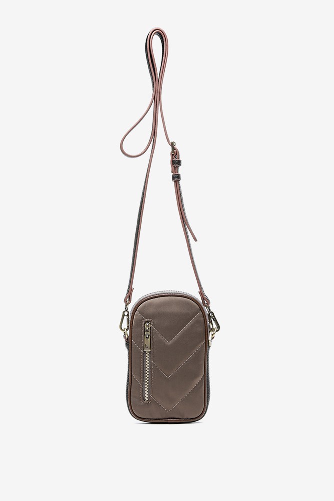 Abbacino Bolso Para El Móvil De Mujer En Fieltro Marrón