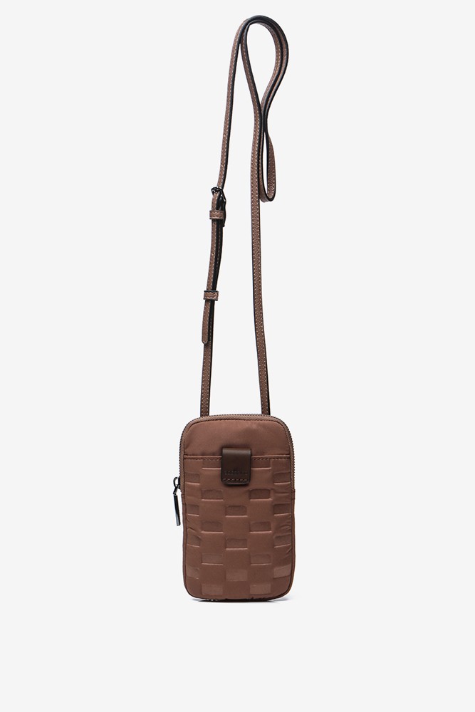 Abbacino Bolso Para El Móvil De Mujer En Nylon Acolchado Taupe