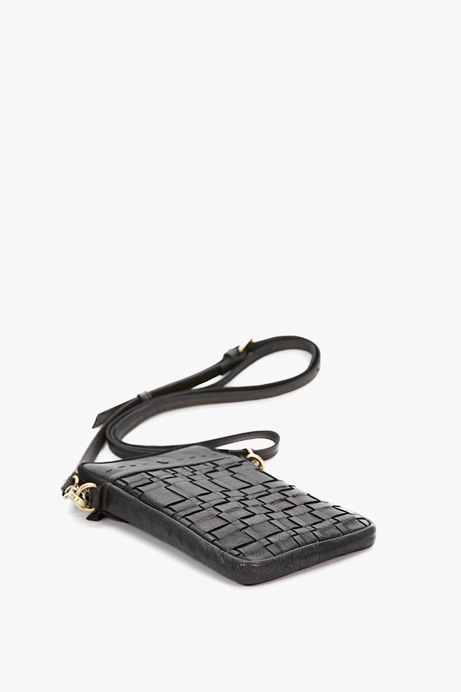 Abbacino Bolso Para El Móvil De Mujer En Piel Trenzada Verde