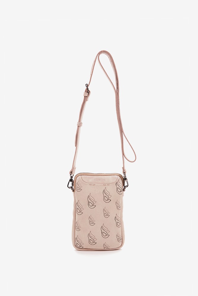 Abbacino Bolso Para El Móvil En Piel Troquelada Beige