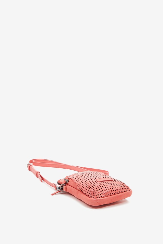 Abbacino Bolso Para El Móvil En Piel Troquelada Coral