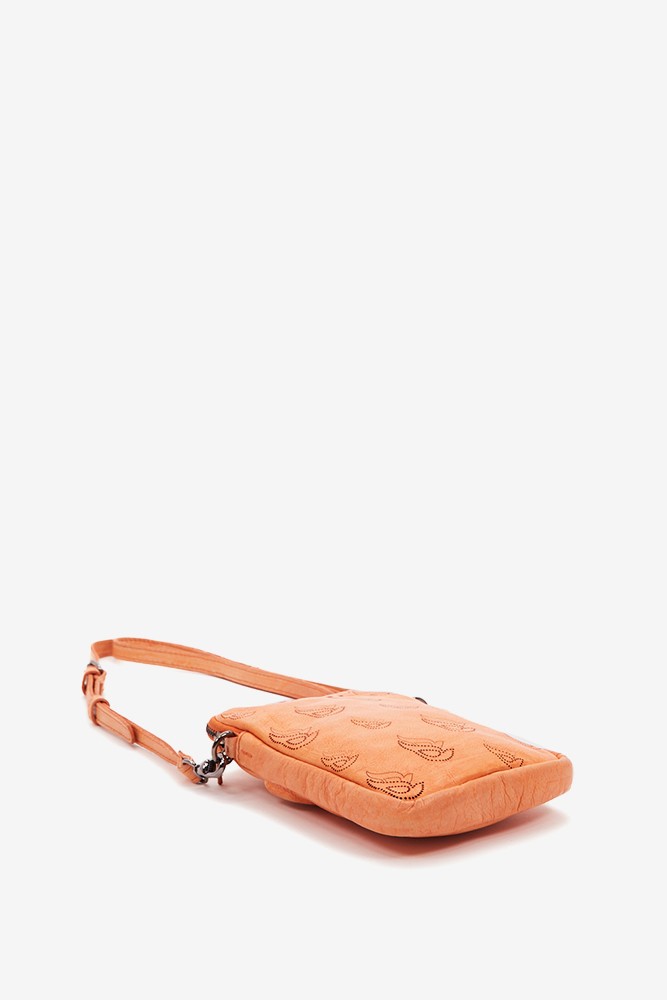 Abbacino Bolso Para El Móvil En Piel Troquelada Naranja
