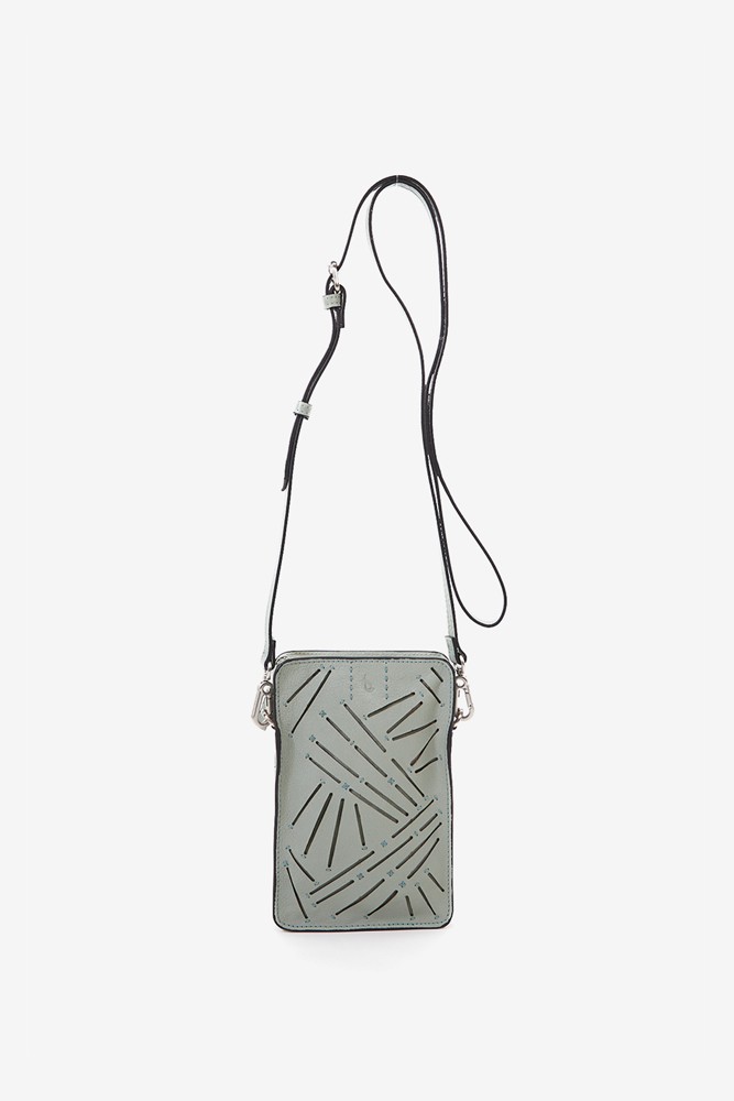 Abbacino Bolso Para El Móvil En Piel Troquelada Verde