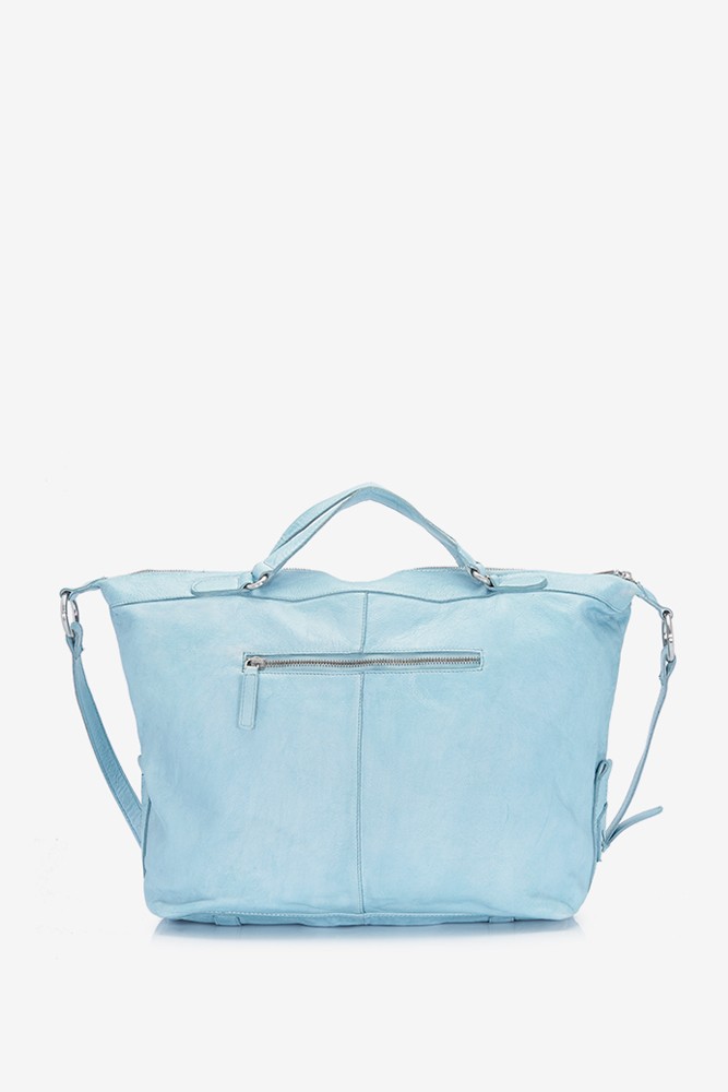 Abbacino Bolso Shopper De Mujer De Piel Trenzada En Turquesa